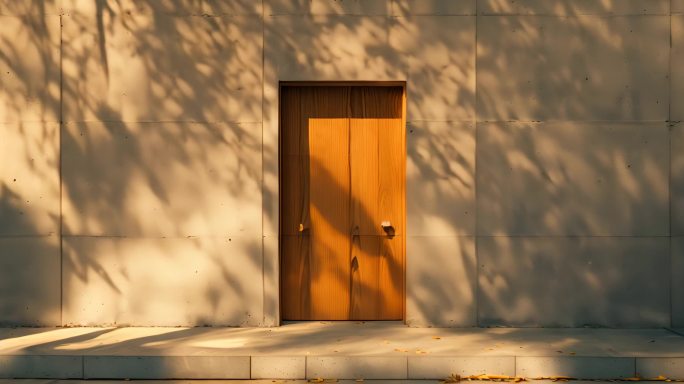 门阳光 树影 墙上树影 墙上阳光