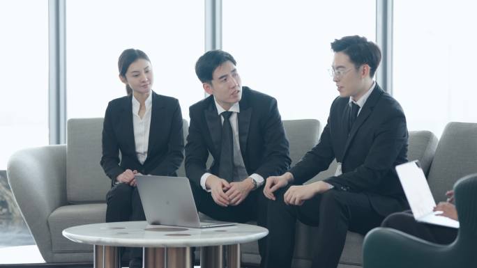 4K金融商务握手合作成功会议洽谈