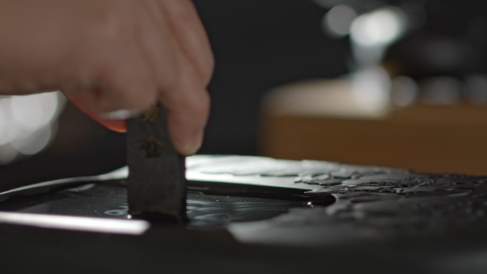 砚台制作雕刻磨墨墨滴