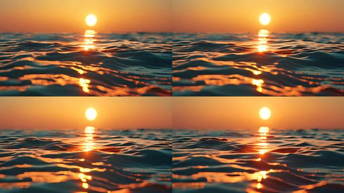 太阳升起 晨阳 海水阳光  海水