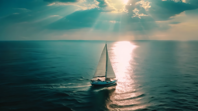 帆船 蓝色 海洋 旅游 航海