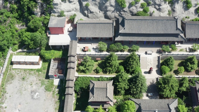 航拍大连市妈祖庙