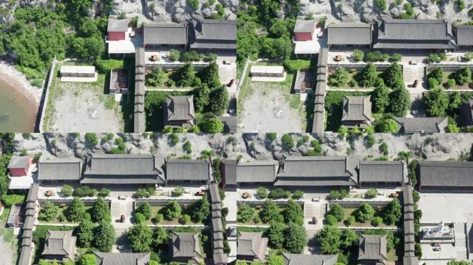航拍大连市妈祖庙
