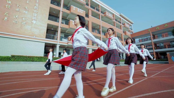 学生升旗敬队礼