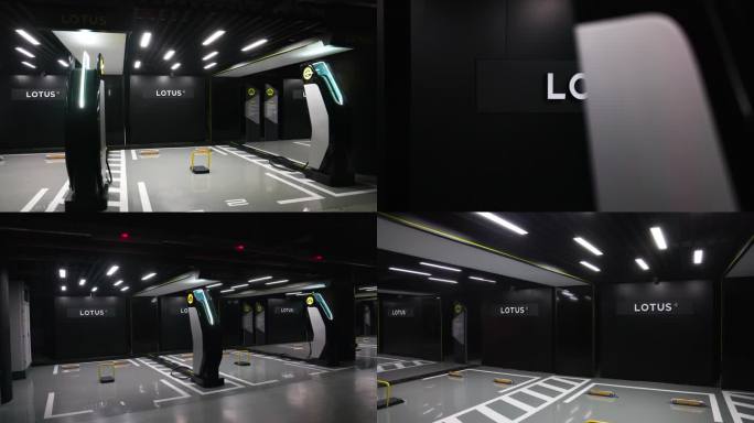 路特斯汽车地库停车位路特斯充电桩