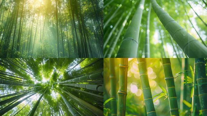竹林 竹子 竹叶 毛竹 绿色生态特写竹子