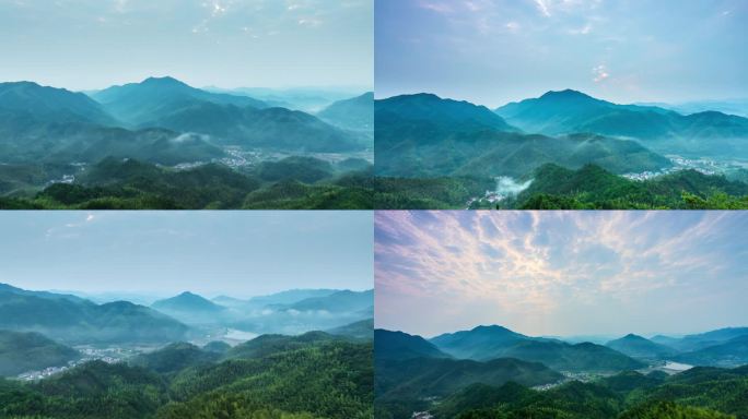 六安霍山县屋脊山的清晨延时