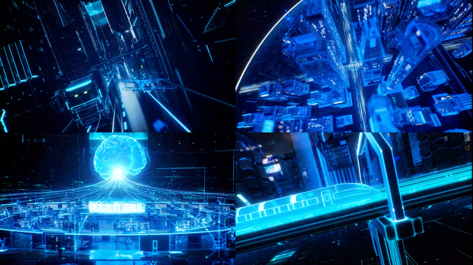 科技感大数据全息开场C4D工程