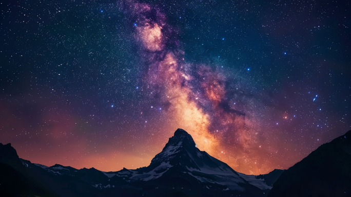 星空银河延时唯美星空星轨星光灿烂星空背景