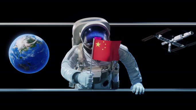 4K 宇航员视频素材 裸眼3D【可定制】