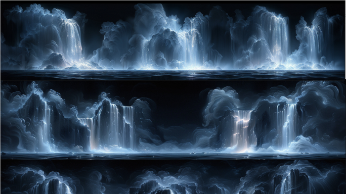 4K全息瀑布山水合集