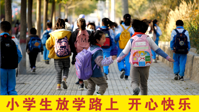 小学生放学路上