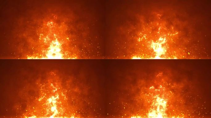 火焰火花背景素材AE模版