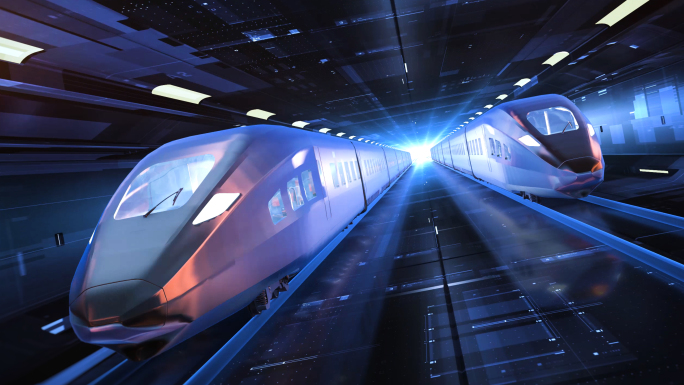 E3D虚拟科技高铁片头AE模板