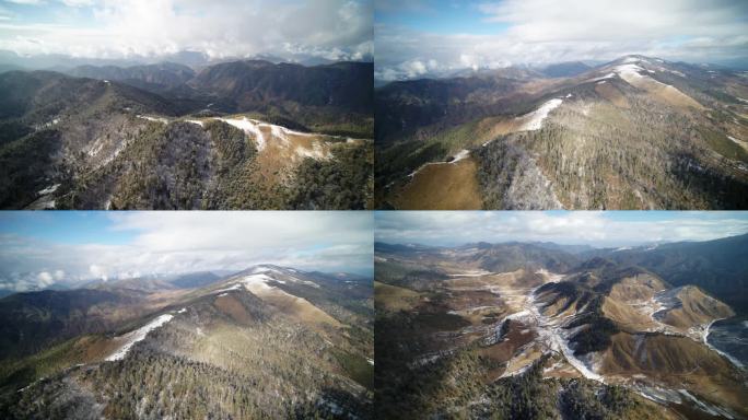 丽江老君山大雪融化冰河解冻