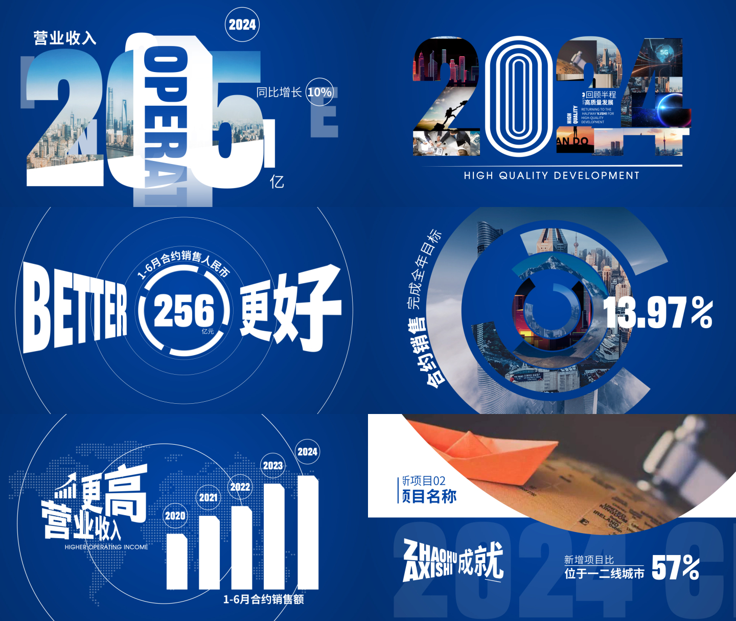 简洁明亮蓝白数据汇报快闪
