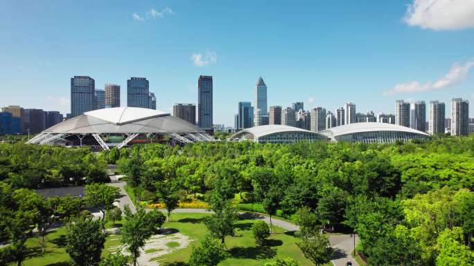 最新江苏南通城市宣传地标全景狼山风景区