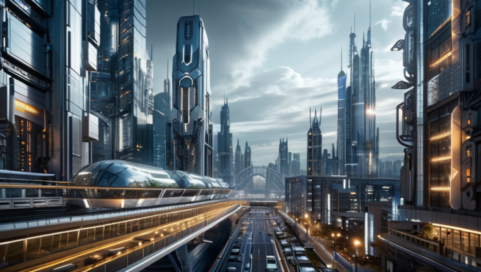 AI演绎未来科技之城