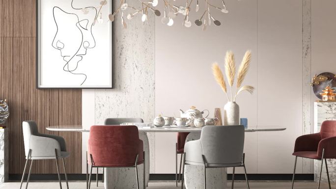 餐桌室内设计C4D工程