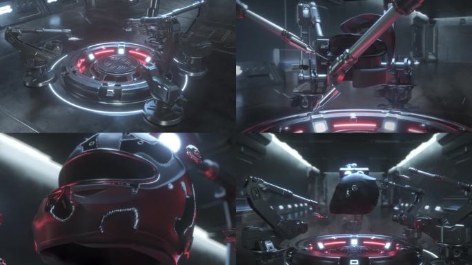 机械头盔产品动画