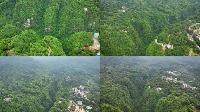 四川雅安碧峰峡大峡谷景区航拍4K御三
