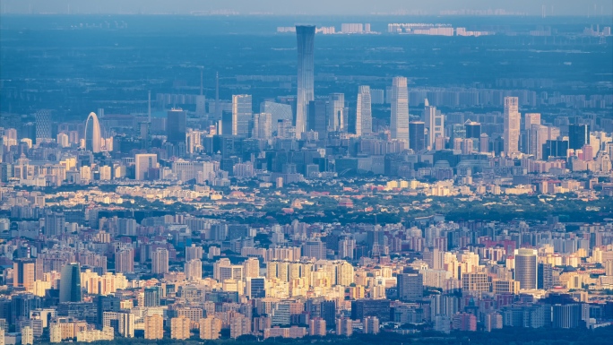 俯瞰北京城市大景 航拍海淀后花园