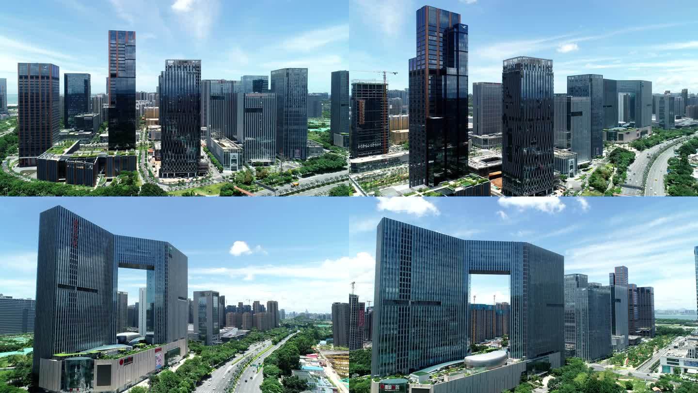 航拍厦门国贸金融中心写字楼大厦地标建筑