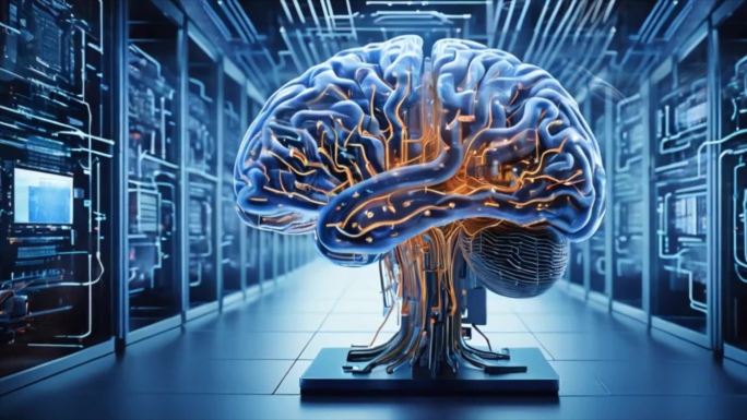 人类智慧 大脑科技 人工智能视频素材