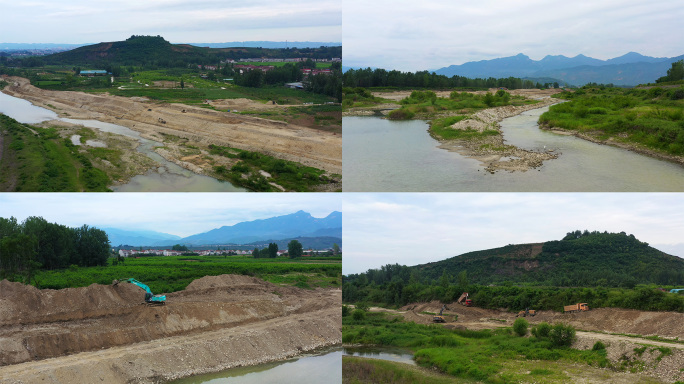 乡村建设利民工程修建河堤