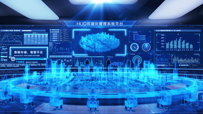 可视化科技城市大屏AE模版