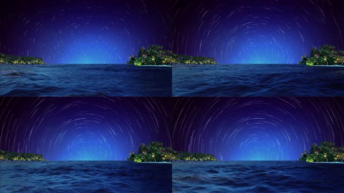 动态海边星空背景视频