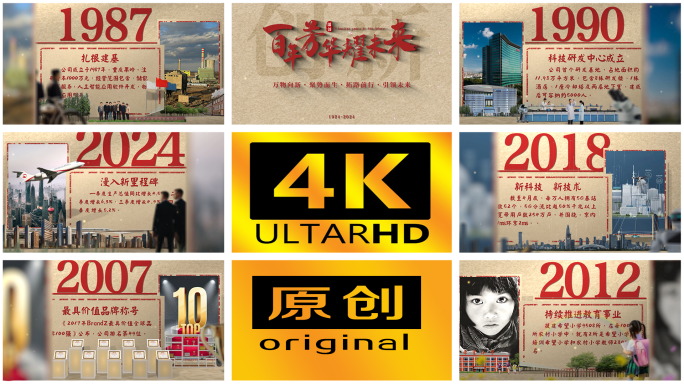 【原创】大事记回顾发展历程时间线高端图文