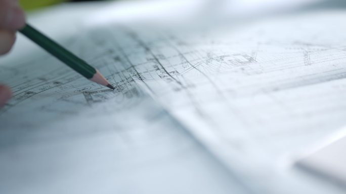 设计师建筑师设计图纸