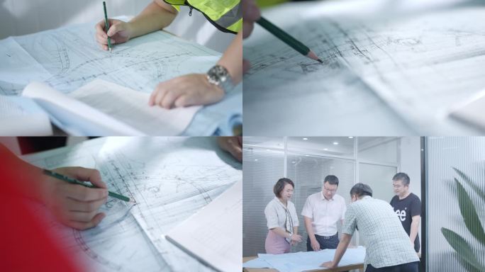 设计师建筑师设计图纸