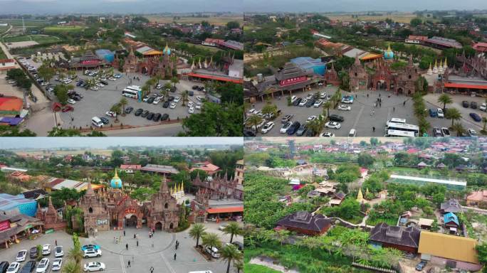 云南德宏一寨两国航拍