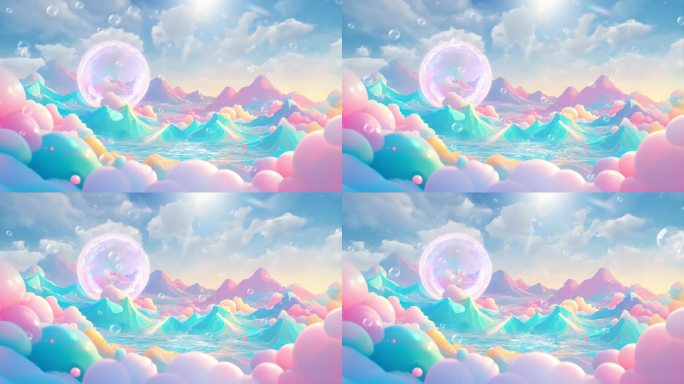 粉色泡泡