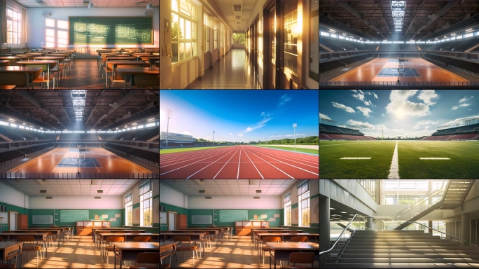 学校空镜校园教学楼 毕业季
