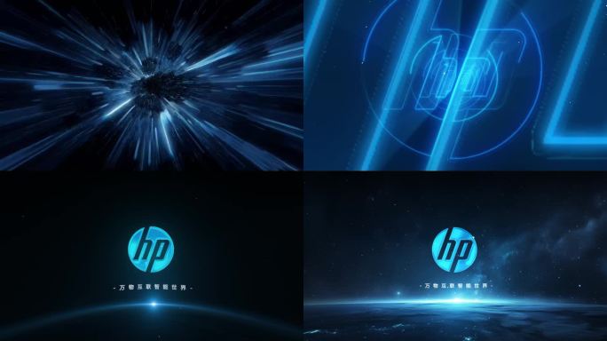 粒子穿梭星空地球LOGO片头