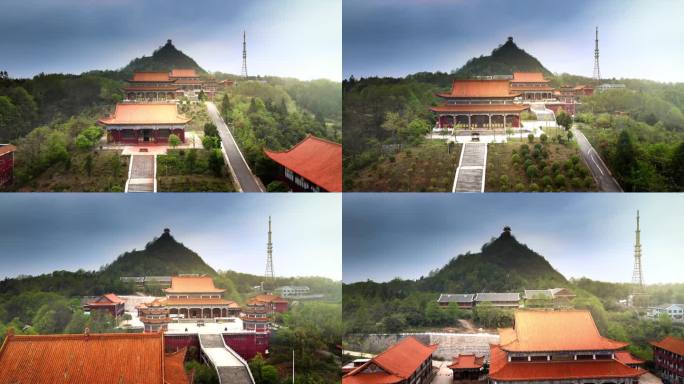 飞山寺庙航拍