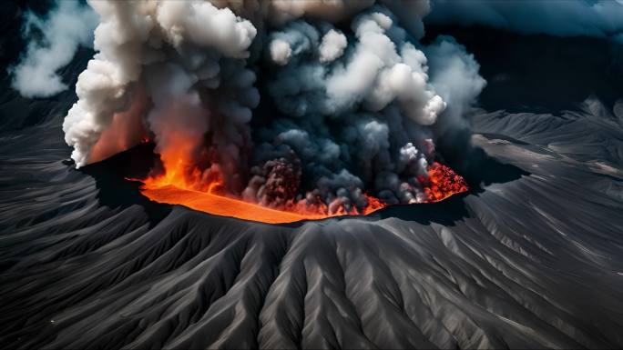 4K生命起源生命科学片头地球陨石火山爆发