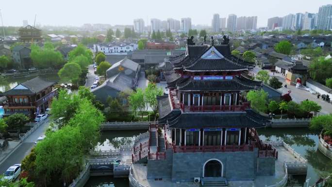 南京市秦淮区魁星阁寺庙古建筑白天航拍