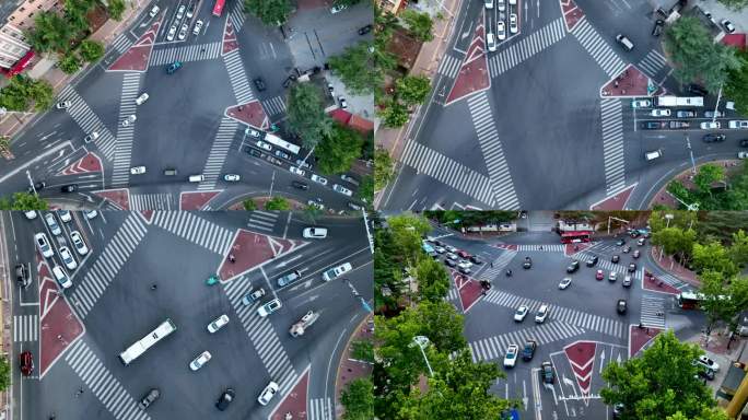 城市十字路口车辆
