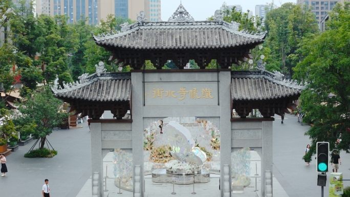 成都武侯区铁像寺水街多镜头合集
