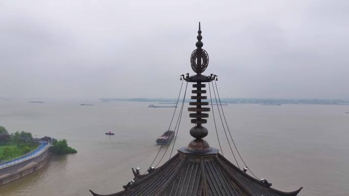 安徽芜湖航拍城市地标风景风光素材