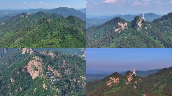 辽宁鞍山千山风景区航拍