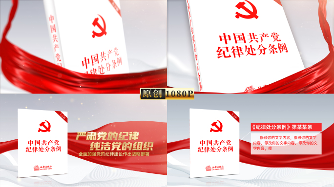 中国共产党纪律处分条例书本法律展示