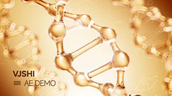 金色DNA分子成分结构 介绍快闪模板