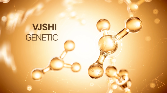 金色DNA分子成分结构 介绍快闪模板