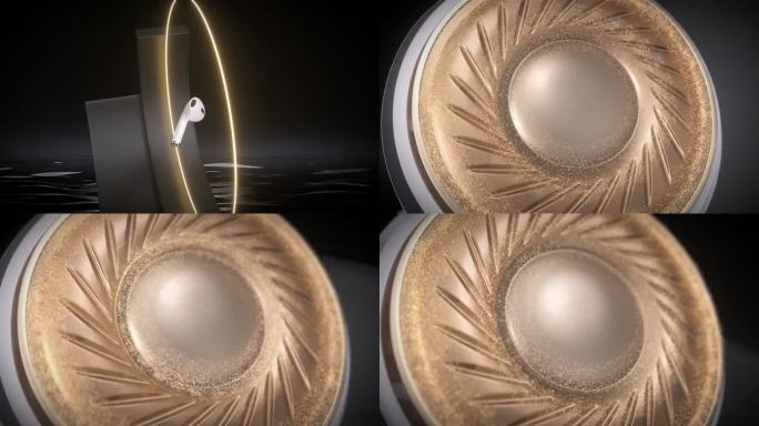 C4D蓝牙耳机振膜表现