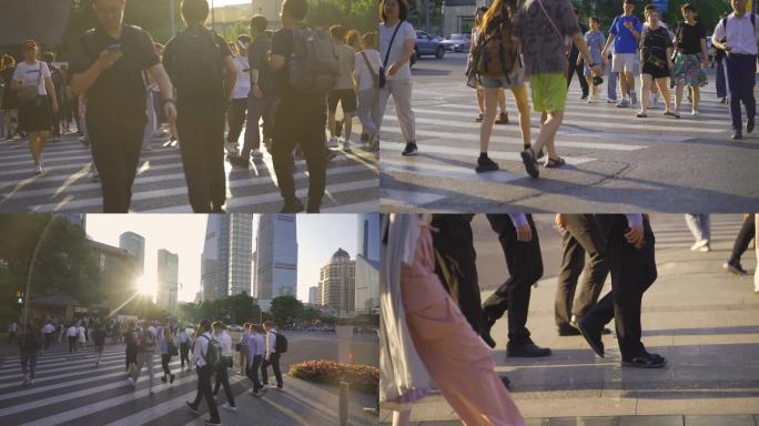 城市奋斗青年-北上广上班族上下班场景北漂